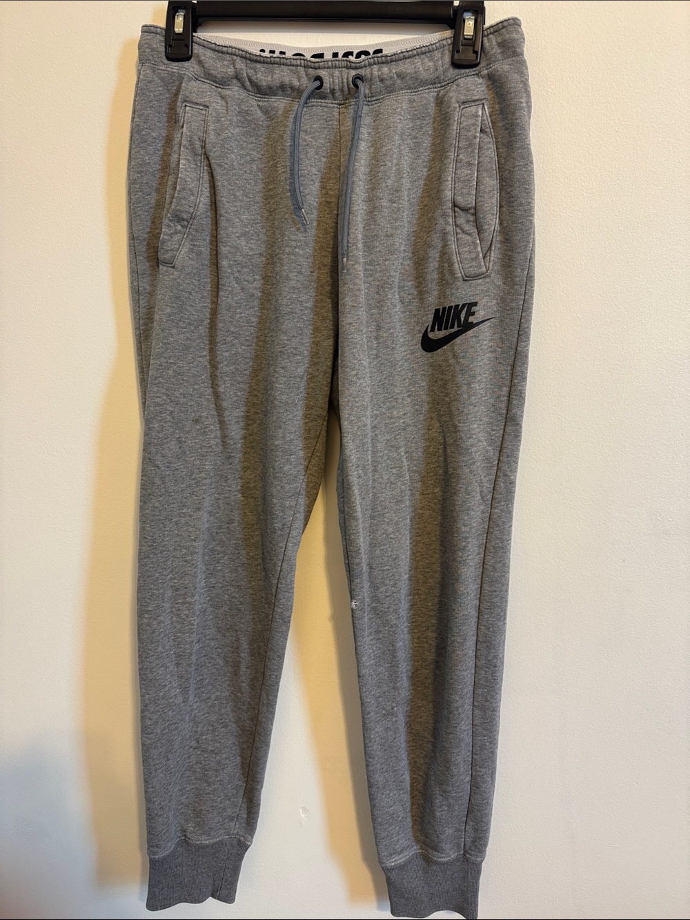 Nike Grey Jogger Sweatpants with Black Logo